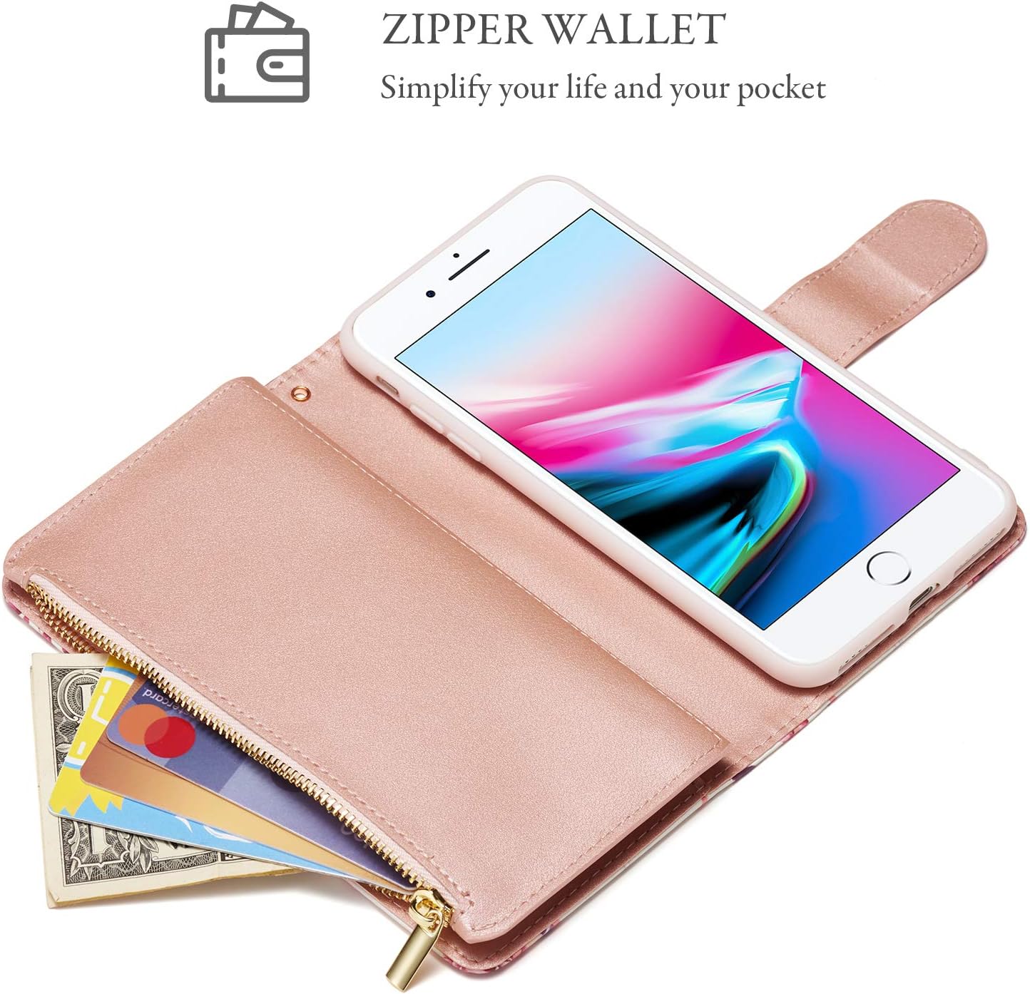 UEEBAI Wallet Case for iPhone 7/8/SE 2022 5G/SE 2020 - Image 5