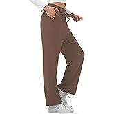 LUXEBOLD Womens Wide Leg Pants Yoga Sweatpants High Waisted Lounge Pajamas Pants Drawstring Loose Pants with Pockets