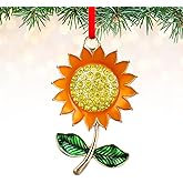 FaCraft Sunflower Gifts for Women Sunflower Lovers - Metal Sunflower Ornaments for Christmas Tree - Flower Christmas Ornament 2025 Home Decor Birthday Xmas Gift Holiday Party Favor Supplies
