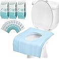 30 Pack Toilet Seat Covers Disposable100% Waterproof XL Individually Wrapped Disposable Toilet Seat Covers for Adults and Kid