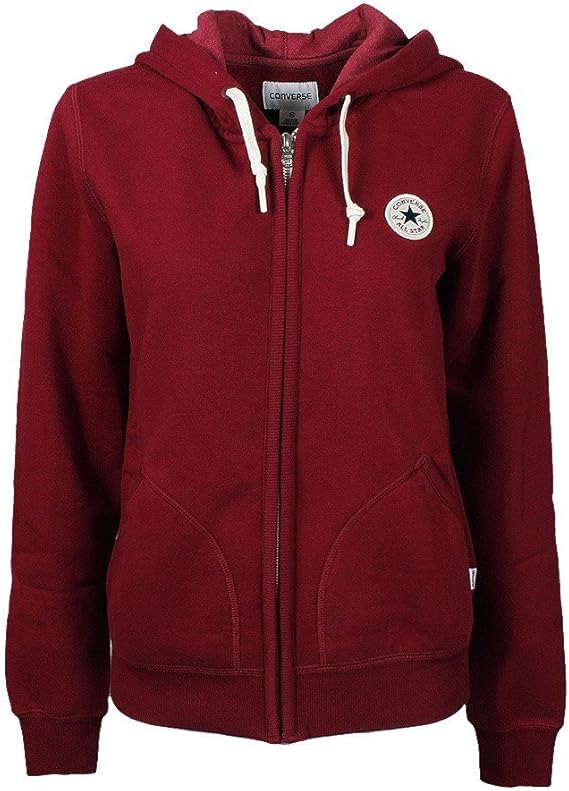 Converse Core Full Zip Hoodie sweat red, red block, XLarge Amazon.co