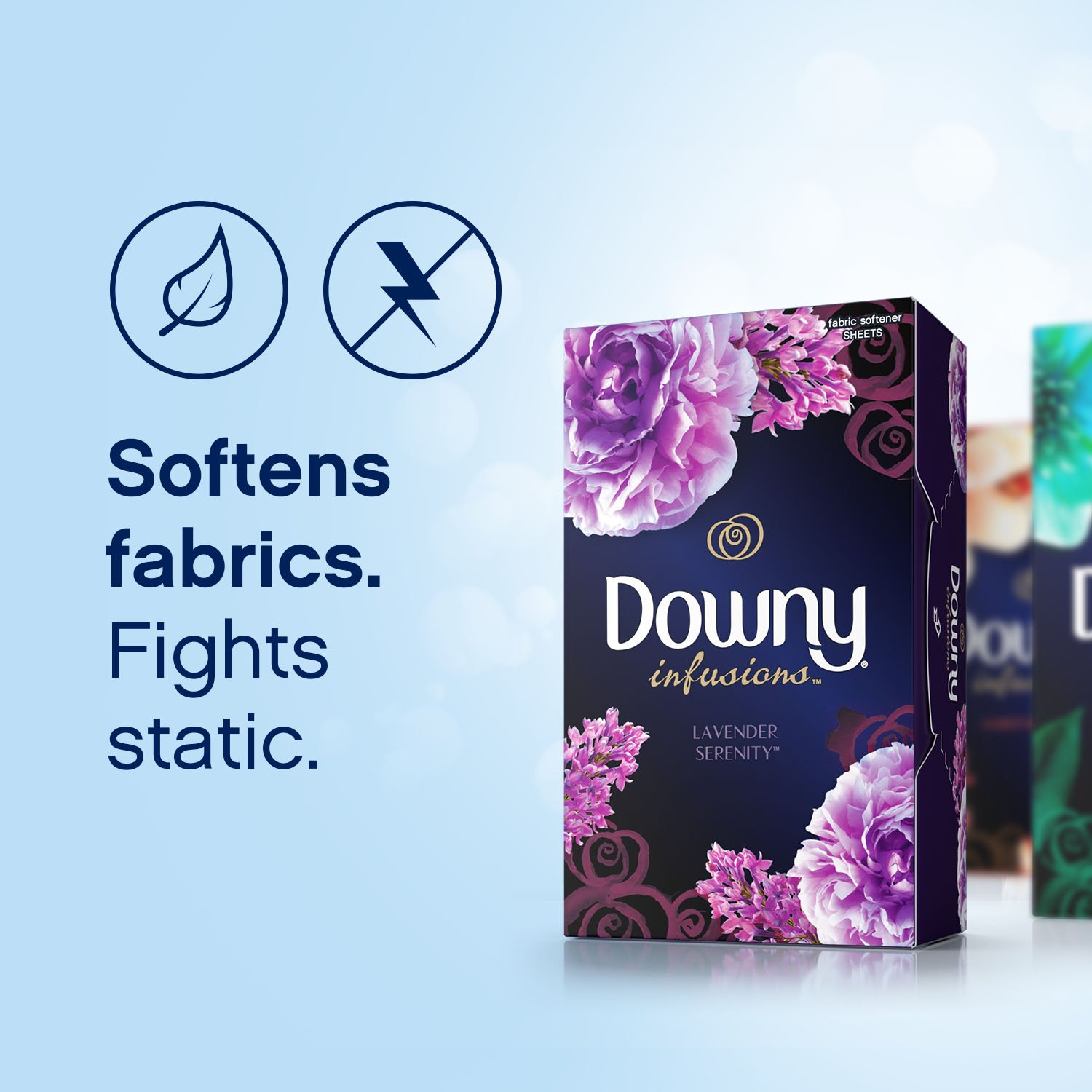 Downy Infusions Lavender Serenity Fabric Softener Dryer Sheets, 105 Count Buy Online in UAE