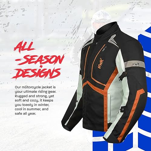 HWK Scorpion Motorcycle Jacket for Men Women, Motorcycle Gear