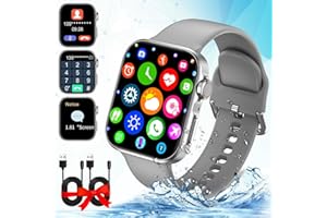 JUNYWELL Smart Watch for Android and iOS Phones Women Men, 2024 1.81'' Bluetooth Smartwatch Full Touch Screen Answer/Make Call/Text Waterproof Smart Watches, Fitness Tracker Smart Watches for Outdoor Sports
