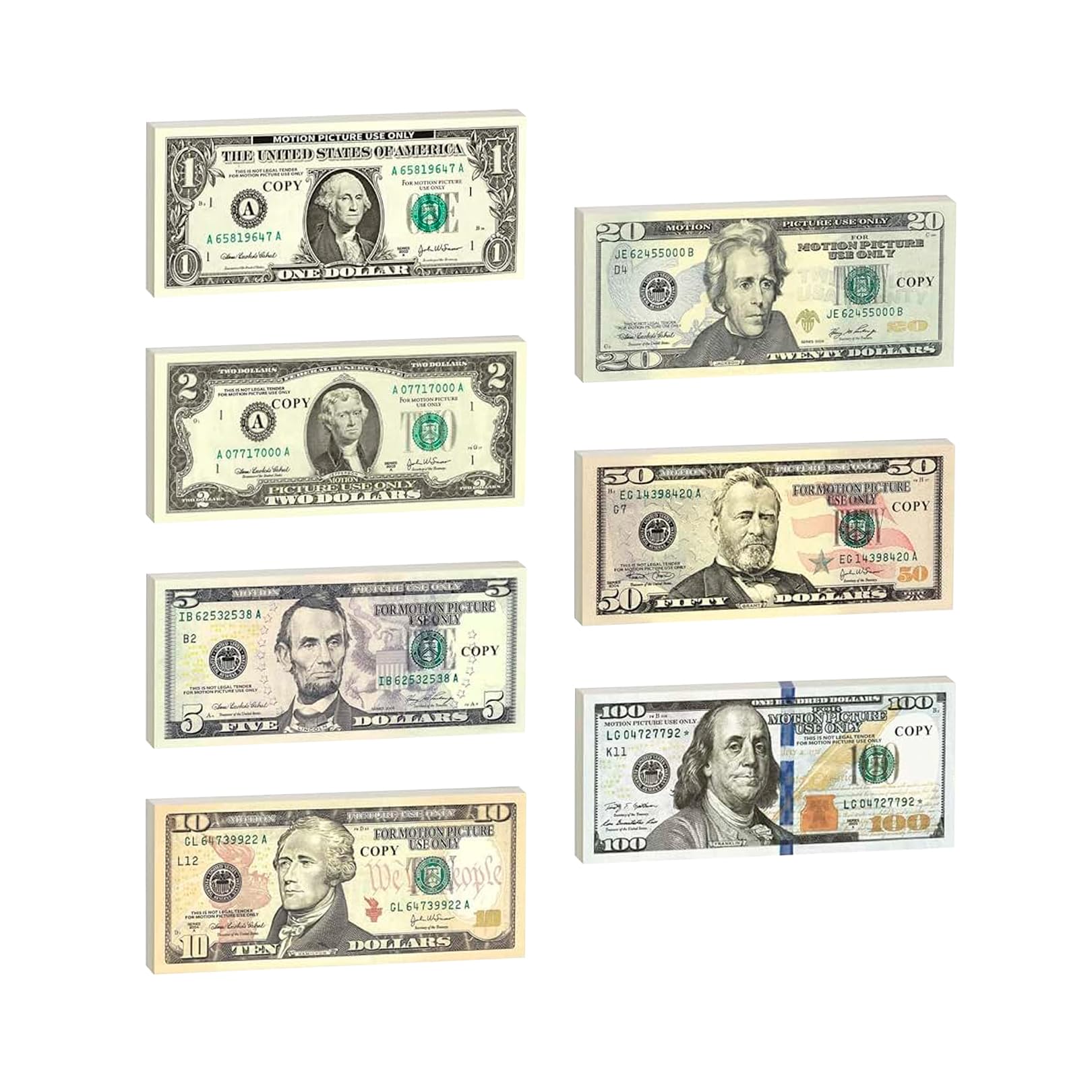 140 Pcs Prop Money,Fake Money Dollars,Children Dollars Items,For Birthday Party,Education,Play Board(7 Models)