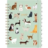 2027 Planner - 2027 planner weekly and monthly, Planner 2027 with Tabs | Jan. 2027 - Dec. 2027, 6.5" x 8.5", 2027 Calendar Planner Hardcover with Pocket + Thick Paper, Twin-Wire Binding - Dog &amp; Cat