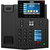 Fanvil X5U V2 IP Phone with 3.5" Color Display, HD Voice, Dual Gigabit Ports, PoE, 16 SIP Lines, Professional VoIP Desk Phone for Office, Call Center and Business Communication