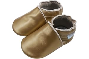 Basrakids Leather Baby Shoes Boys Girls Moccasins Infant Toddler Slippers Soft Sole Anti-Slip Baby Walking Crib Shoes