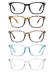 CCVOO 5 Pack Reading Glasses Blue Light