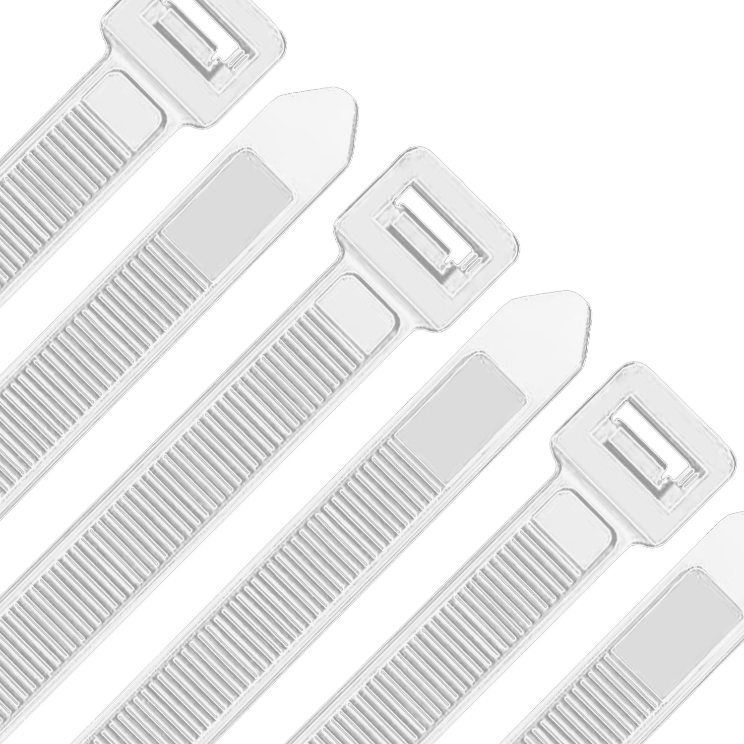 Oksdown 100 Pack White Thick Cable Ties Heavy Duty Large 1020mm×9.0mm Strong Nylon Plastic Self Locking 40.2 inch/102 cm Extra Long Clear Zip Tie Wraps