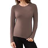 GYS Women's Pajama Tops Bamboo Viscose Soft and Moisture-Wicking Long Sleeve Underwear Base Layer