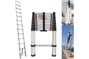 JUPITOR Telescoping Ladder 16FT Aluminum Telescopic Extension Ladder, Multi-Purpose Ladder for Household Daily or Outdoor Work, Portable Extendable Ladders RV Ladder Collapsible Ladder, 330 Pound Capacity