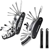 16-in-1 Bike Multi Tool Kit - Portable Bicycle Repair Tool with Hex Keys | Bike Multitool and Bike Tool Kits with Hex Keys, Screwdrivers, Socket Wrench and Tire Levers; For MTB, Road Bike, E-Bike
