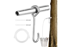 Maple Syrup Tapping Kit, Stainless Steel Maple Tree Taps Spiles with Spiles Brushes Hooks, Reusable MapleSyrup Filter Tree Ta