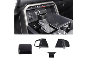 Aunginsy Gear Shifter Head Trim Cover Kit Compatible with Toyota Tundra/Sequoia 2022-2025 Tacoma 2024+ Center Console Gear Shift Knob Head Protection Cover Decorative Sticker ABS Interior Accessories
