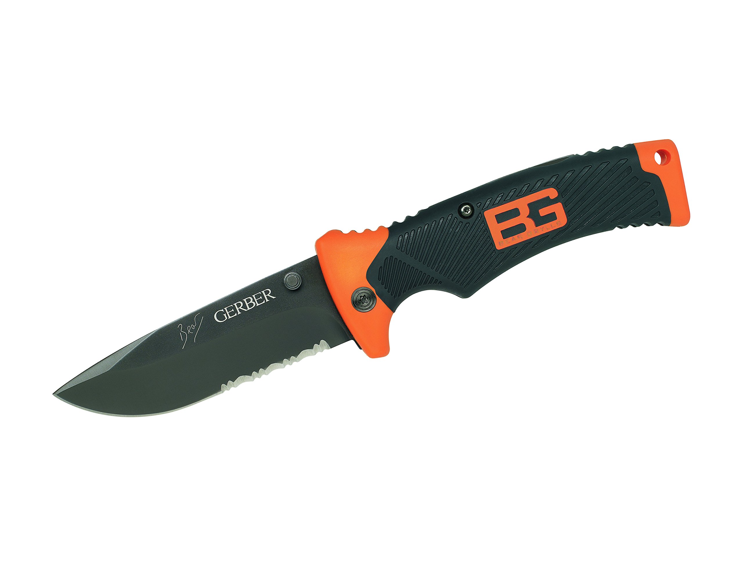 Gerber Bear Grylls Folding Sheath Knife, Serrated Edge [31000752] Steel Hunting Knives