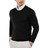 COOFANDY Men's Crew Neck Sweater Slim Fit Lightweight Sweatshirts Knitted Pullover for Casual Or Dressy Wear