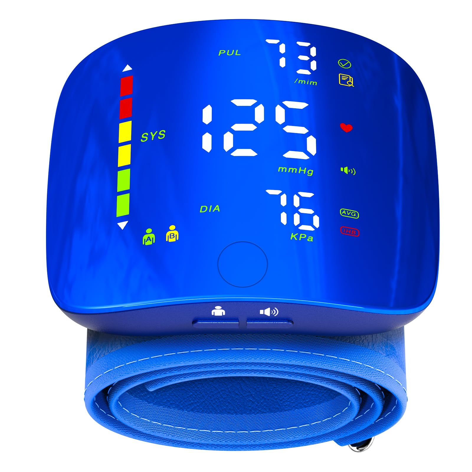 Photo 1 of Wrist Blood Pressure Monitor, Rechargeable Blood Pressure Cuff with Large LED Screen - 2 * 99 Sets of Memory, One-Button Turn On/Off Voice & Switch User