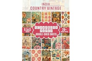 India Country Vintage Scrapbook Paper: Travel Scrapbooking For Decoupage, Card making & Invitations, Origami & Crafting proje