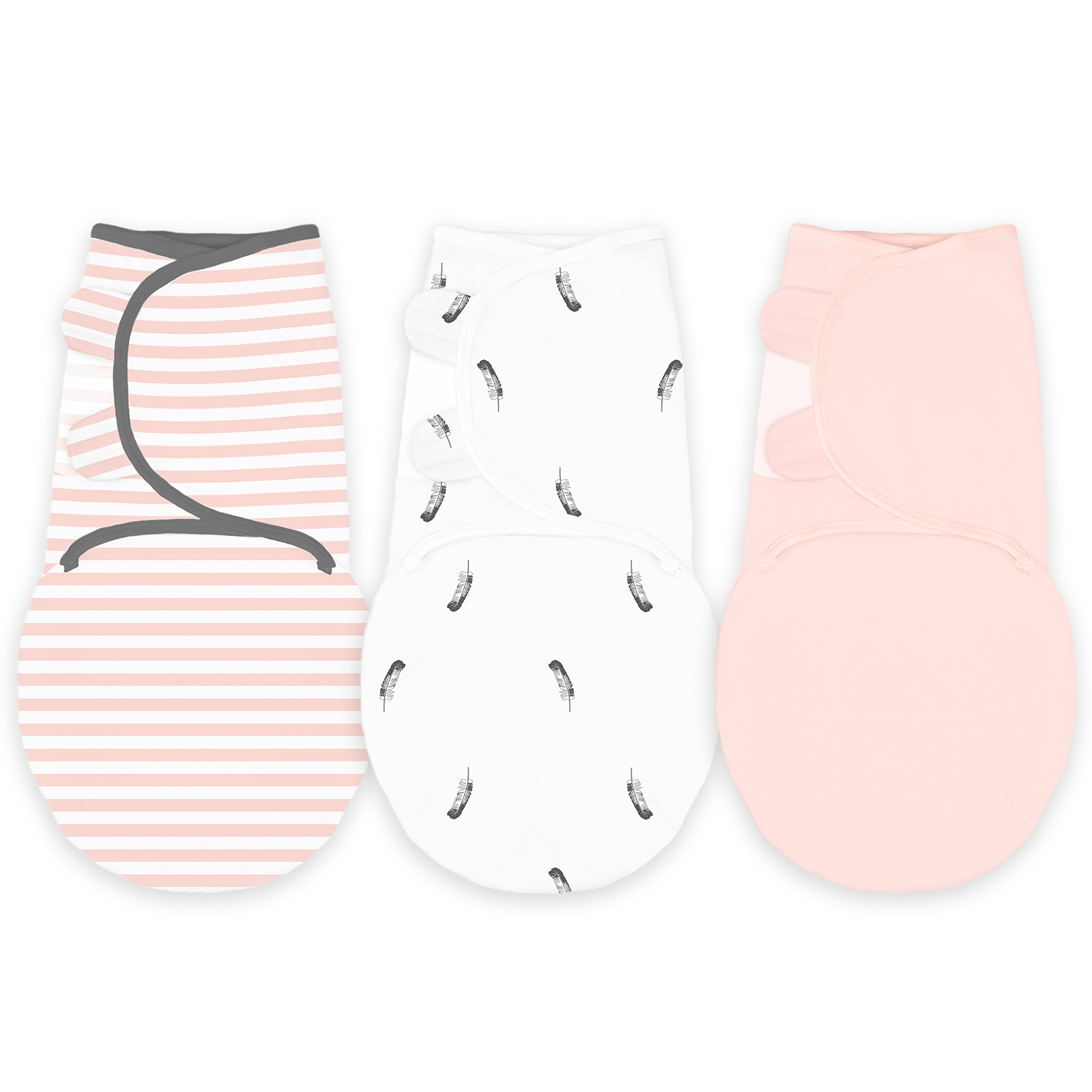 Amazing Baby Swaddle Blanket with Adjustable Wrap, Set of 3, Little