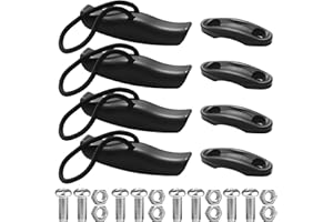 HAIKING Canoe Kayak Handles Carry Kit, 4 PCS T-Handle Canoe Carry Handles Replacement with Rope Screws for Canoes Boats Dingh