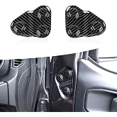 JeCar 2PCS Door Screw Protector Cover Trim for 2018-2023 Jeep Wrangler JL JLU, for 2020-2023 Jeep Gladiator JT (Carbon Fiber Look)