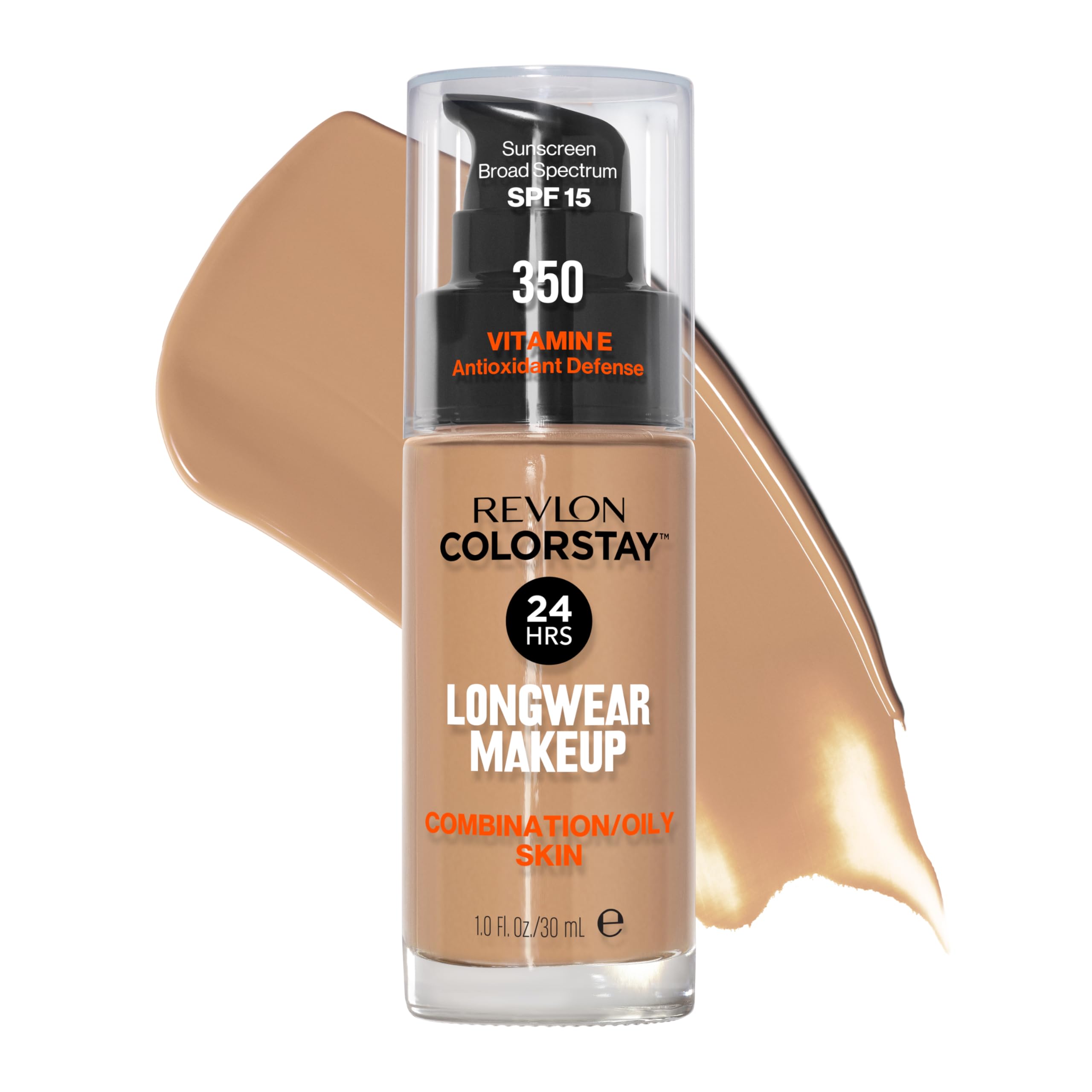 Revlon ColorStay Liquid Foundation for Combination/Oily Skin SPF 15, Longwear Medium-Full Coverage with Matte Finish, Rich Tan โ image 1