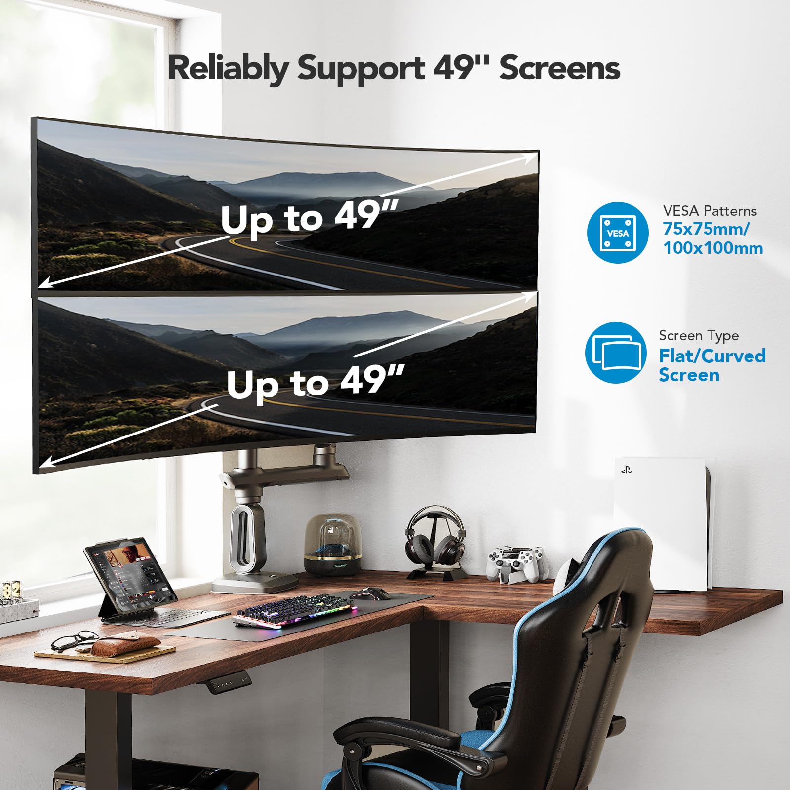 HUANUO Dual Monitor Arm for 13-49