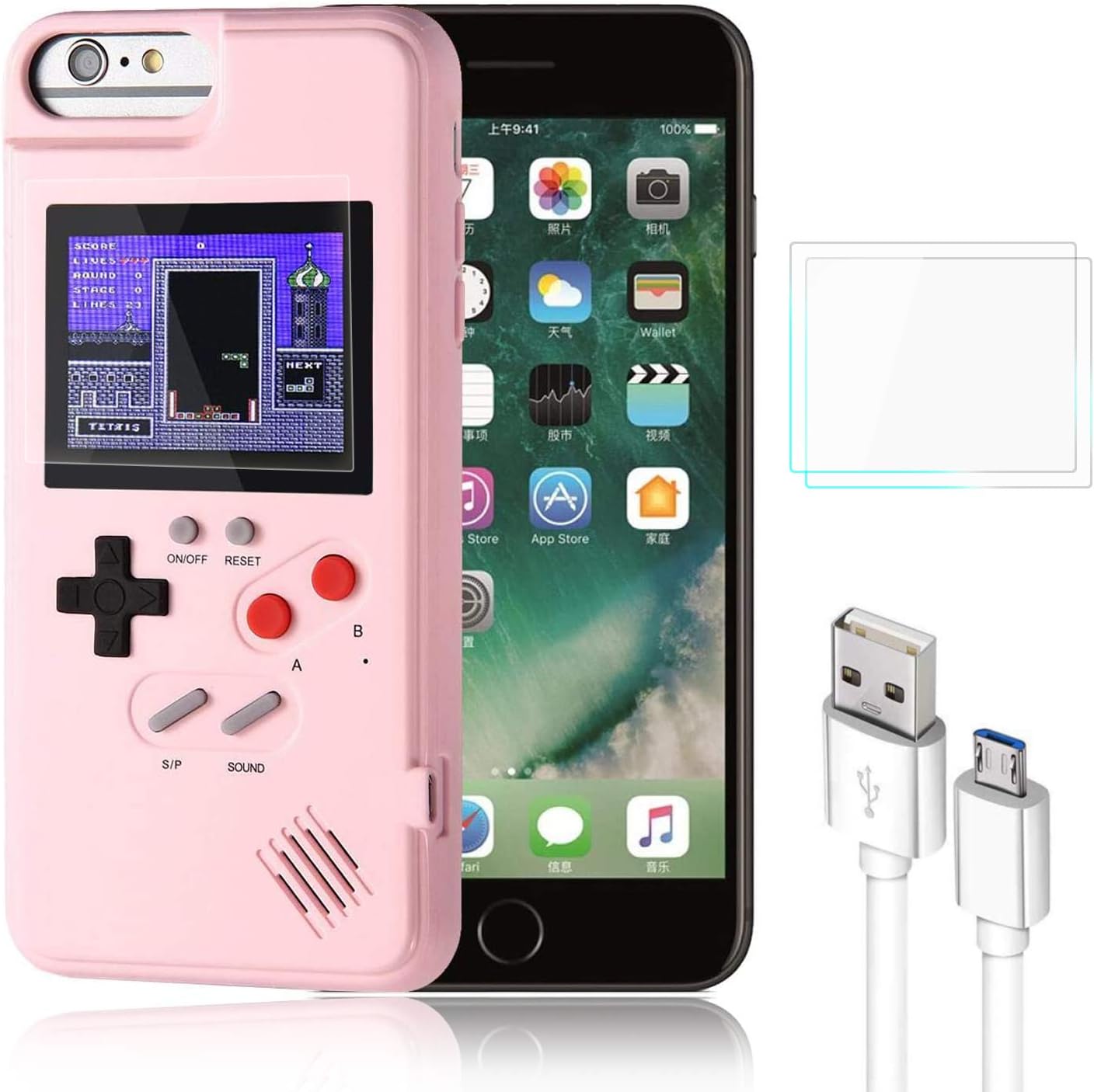 Bangting Handheld Game Console Phone case with 2 Game