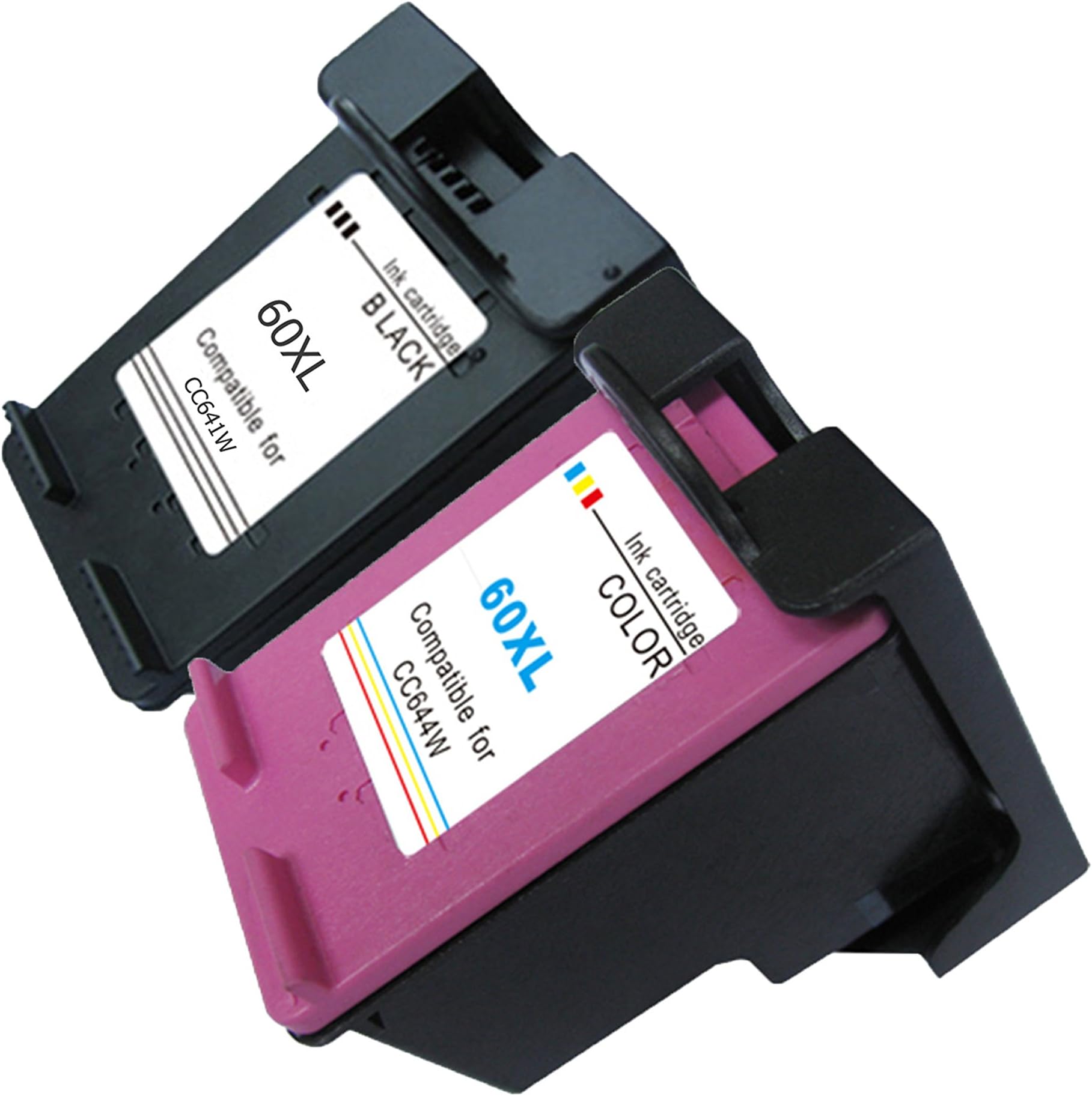 Daryo Remanufactured Ink Cartridge Replacement for HP 60xl High Yield Combo Pack (1 Black, 1 Color) CC641W CC643W
