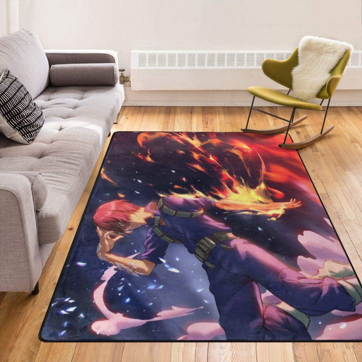 Amazon Com Ultra Thick Anti Slip Area Rug Anime Heroaca Bnha