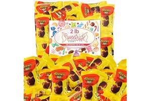 SWEETSIDE CANDY CO. Easter Chocolate Eggs, 2LB ReesesEggs Bulk Pack, Each Egg 0.60oz, Indulge in Delicious Easter Eggs, ReesesPeanut Butter Eggs Perfect for Every Sweet Tooth, Perfect Bite Every Time