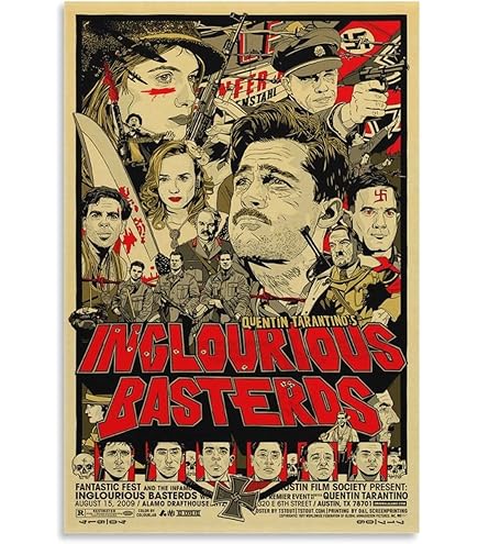 ２００９年映画 イングロリアス・バスターズ B1サイズポスター  5人 両面 2009年映画 イングロリアス・バスターズ B1サイズポスター 5