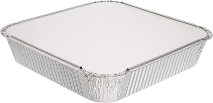 Pack Van 10 Vierkante Aluminium Containerpannen Met Deksels Foliebakken Met Deksels Dienbladen Goed Voor Bakken Koken Opslaan En Invriezen 23cm X 23cm 9 Inch X 9 Inch Amazon Nl
