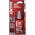 LOCTITE 263 Threadlocker for Automotive: High-Strength, Oil Tolerant, High-Temperature, Fluorescent, Anaerobic, Heavy Duty Applications | Red, 36 ml. Bottle (PN: 44068-2205310)