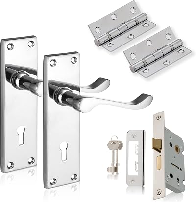 XFORT Chrome Elegance Range Victorian Lever Lock Set for Internal Doors