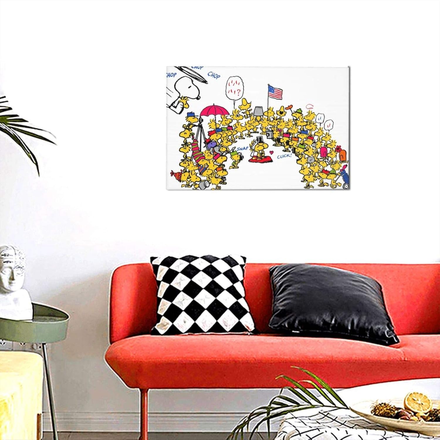 Amazon Co Jp ウッドストック スヌーピー フレームレス装飾画 モダンポスター 部屋飾り 30 45cm おしゃれ キャンバス 壁紙ポスター 壁画 玄関やリビング お祝いや贈り物に ホーム キッチン