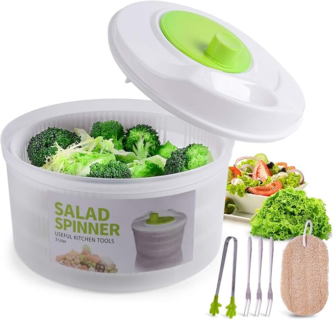 Large Salad Spinner Vegetable Washer Fruit Veggie Bowl