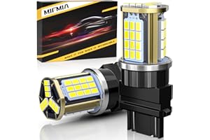 MIFMIA 3157 LED Bulb for Reverse Lights, High Power 45-SMD LED Chips 500% Brighter 3156 3056 3057 4157 3047 4057 3457 for Backup Reverse Tail Parking Brake Lights, White (Upgraded, Pack of 2)
