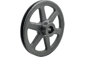 Saelno AK74-1 v Belt Pulley 1 inch bore 7.25" OD,V-Belt Sheave Cast Iron for A 3L 4L V-Belts,AK741 Pulley