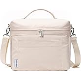 Leadinor Insulated Lunch Bags for Women, Cooler Bag Lightweight Waterproof Adult Lunch Box for Work(Cream)
