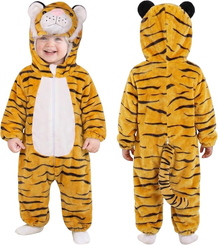 Combinaison Bébé, Unisexe Hiver Bébé Grenouillères Animal, Tigre-80 — photo 1 sur 7
