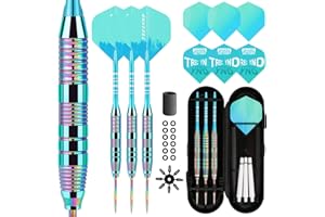 Trecynd Darts with Metal Tip 22 g, Professional Steel Darts with Metal Tip, Steel Darts Set, Steel Tip Darts, Set of 3 Alumin
