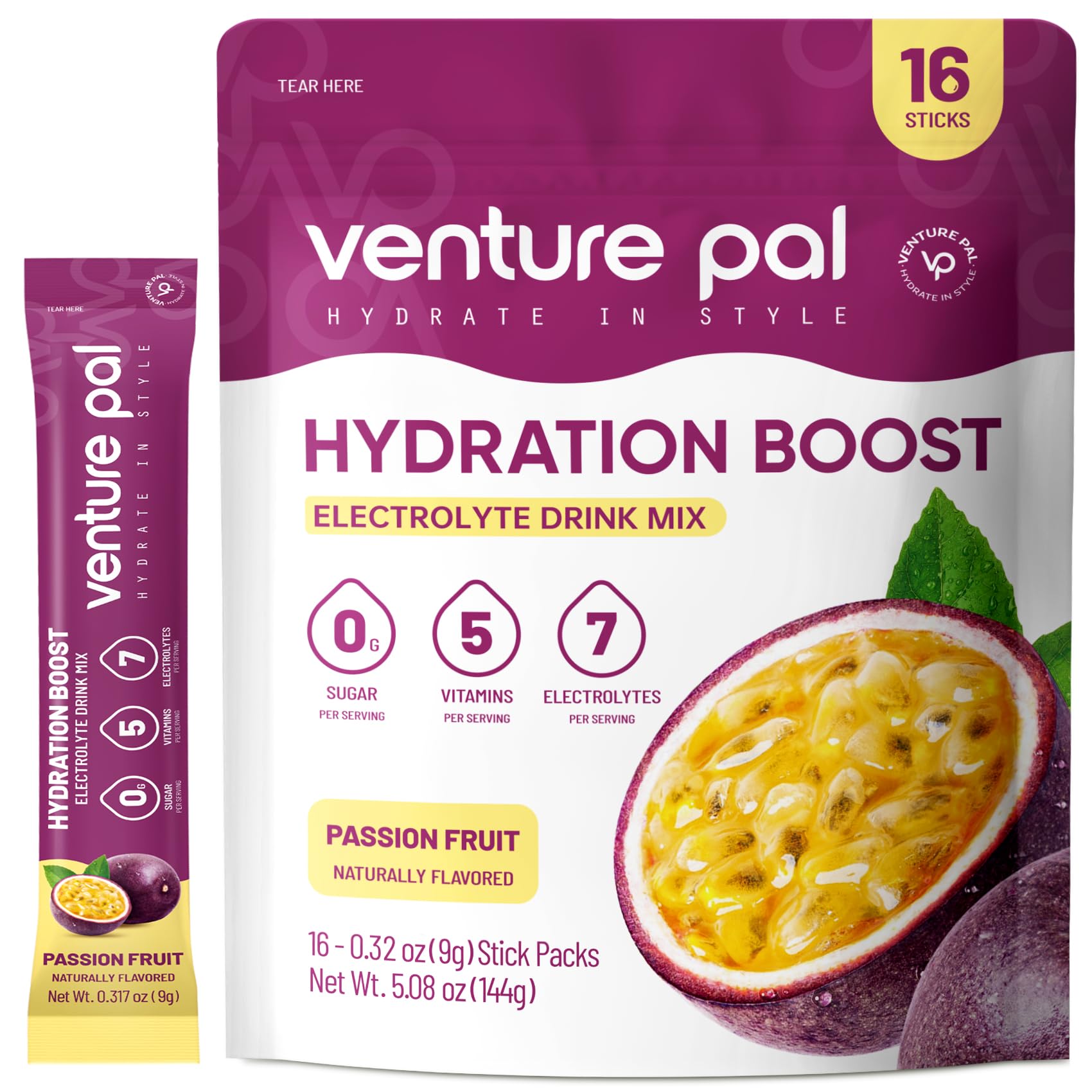 Venture Pal Sugar Free Electrolyte Powder Packets Liquid Daily