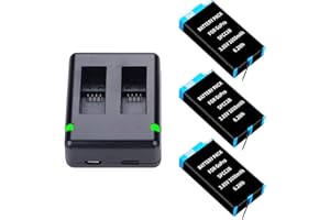 Max Battery 3-Pack Charger Kit Compatible with Max Series ACDBD-001 ACBAT-001 (Fully Compatible for Original MAX) 3.85V 1600m