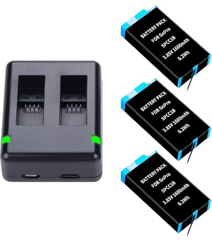 Magolin Paquete de 3 baterías Max para cámara GoPro Max 360 con cargador rápido de 3 canales compatible con batería GoPro Max 360 ACDBD-001, ACBAT-001 Magolin Paquete de 3 baterías Max para cámara GoPro Max 360 con cargador rápido de 3 canales compatible con batería GoPro Max 360 ACDBD-001, ACBAT-001