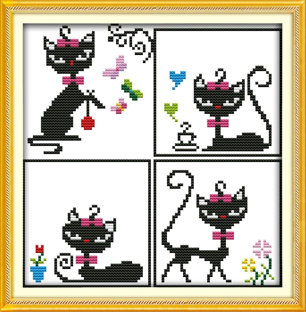 Amazon Com Zamtac Cartoon Style Cat Princess Free Cross Stitch
