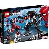 LEGO Super Heroes Marvel Spider Mech Vs. Venom 76115 Action Toy Building Kit with Web Shooter and Gripping Toy Claw Includes Spider-Man Minifigures Venom and Ghost Spider (604 Pieces)
