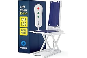 AYDMED 2-in-1 Lift Chair | Portable Cordless Rechargeable Electric Floor & Bath Chair Lift | Strong & Secure Engineering | Advanced Lifting Power with 308 lbs Lift Capacity | Waterproof & Dustproof