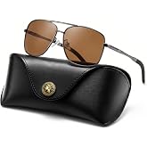 SUNGAIT Ultra Lightweight Rectangular Polarized Sunglasses Men UV400 Protection